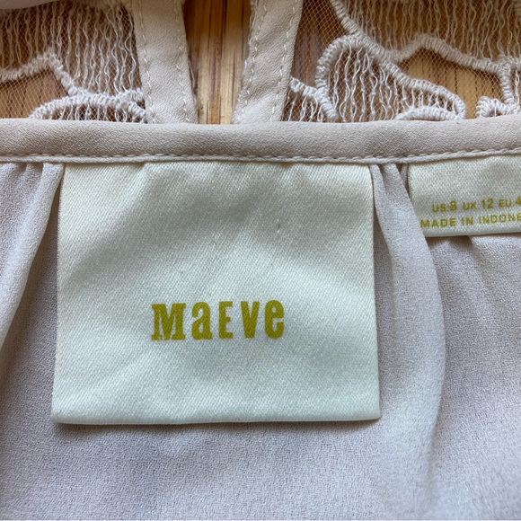 EUC Maeve Gauzy Cream Blouse (Anthropologie) - Picture 3 of 12
